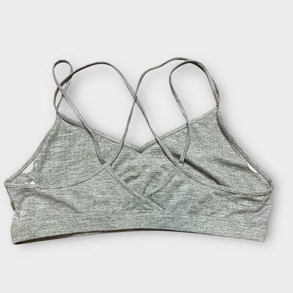 Old Navy Active Light Support Strappy V-Neck Sports Bra Size XXL Gray - Picture 2 of 8